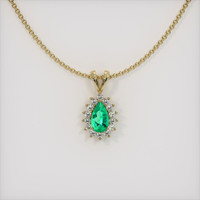 2.04 Ct. Emerald Pendant, 18K Yellow Gold 1