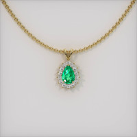 2.52 Ct. Emerald  Pendant - 18K Yellow Gold