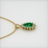 1.12 Ct. Emerald Pendant, 18K Yellow Gold 3