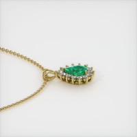 0.73 Ct. Emerald Pendant, 18K Yellow Gold 3