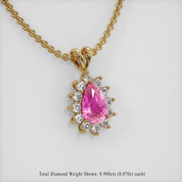 3.07 Ct. Sapphire Pendant, 18K Yellow Gold 2