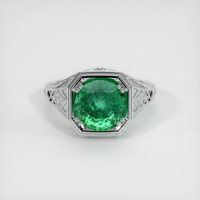2.45 Ct. Emerald Ring, Platinum 950 1