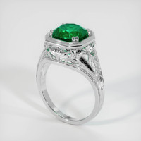 2.45 Ct. Emerald Ring, Platinum 950 2