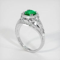 1.20 Ct. Emerald Ring, Platinum 950 2