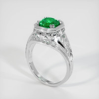 1.37 Ct. Emerald Ring, Platinum 950 2