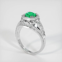 0.65 Ct. Emerald Ring, Platinum 950 2