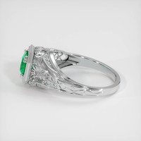 0.65 Ct. Emerald Ring, Platinum 950 4