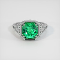 2.06 Ct. Emerald Ring, Platinum 950 1