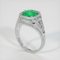 2.06 Ct. Emerald Ring, Platinum 950 2