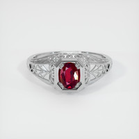 0.55 Ct. Ruby Ring, Platinum 950 1