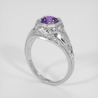 1.05 Ct. Pinkish Purple Sapphire Ring, Platinum 950 2