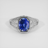 2.10 Ct. Blue Sapphire Ring, Platinum 950 1