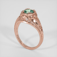 1.08 Ct. Bluish Green Sapphire Ring, 14K Rose Gold 2