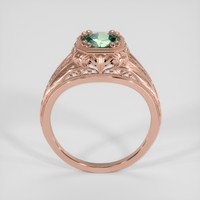 1.08 Ct. Bluish Green Sapphire Ring, 14K Rose Gold 3