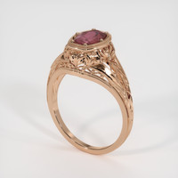1.71 Ct. Reddish Pink Sapphire Ring, 18K Rose Gold 2