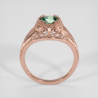 1.08 Ct. Bluish Green Sapphire Ring, 18K Rose Gold 3