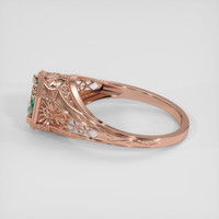 1.08 Ct. Bluish Green Sapphire Ring, 18K Rose Gold 4