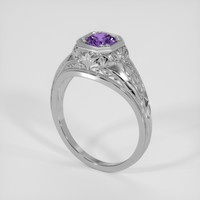 0.70 Ct. Purple Sapphire Ring, 10K White Gold 2