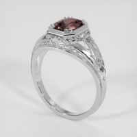 1.38 Ct. Pinkish Brown Sapphire Ring, 10K White Gold 2