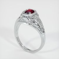 0.55 Ct. Ruby Ring, 14K White Gold 2