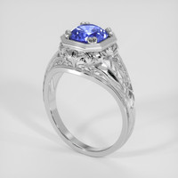 1.76 Ct. Blue Sapphire Ring, 14K White Gold 2