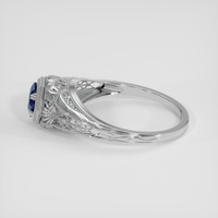 0.82 Ct. Blue Sapphire Ring, 14K White Gold 4