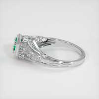 0.37 Ct. Emerald Ring, 18K White Gold 4