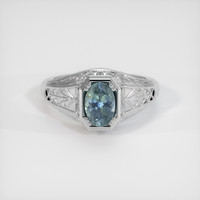 0.98 Ct. Sapphire Ring, 18K White Gold 1