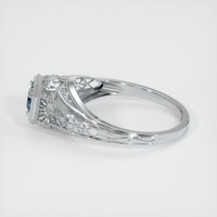 0.61 Ct. Sapphire Ring, 18K White Gold 4