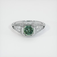 1.01 Ct. Sapphire Ring, 18K White Gold 1