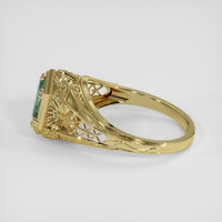 1.31 Ct. Bluish Green Sapphire Ring, 10K Yellow Gold 4