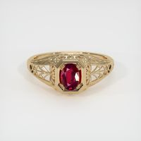 0.55 Ct. Ruby Ring, 14K Yellow Gold 1
