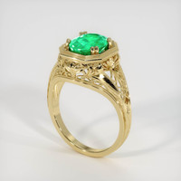 1.69 Ct. Emerald Ring, 18K Yellow Gold 2