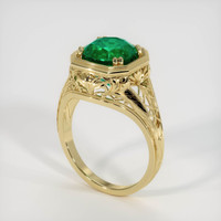 2.45 Ct. Emerald Ring, 18K Yellow Gold 2