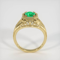 0.65 Ct. Emerald Ring, 18K Yellow Gold 3