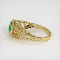 0.65 Ct. Emerald Ring, 18K Yellow Gold 4