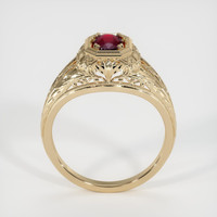 0.55 Ct. Ruby Ring, 18K Yellow Gold 3