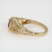 0.55 Ct. Ruby Ring, 18K Yellow Gold 4