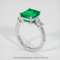 3.66 Ct. Emerald Ring, Platinum 950 2