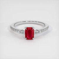 0.83 Ct. Ruby Ring, Platinum 950 1