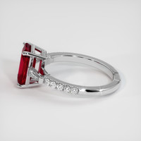 3.03 Ct. Ruby Ring, Platinum 950 4