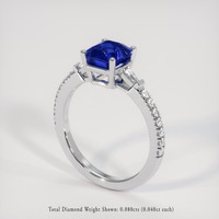 1.64 Ct. Blue Sapphire Ring, Platinum 950 2