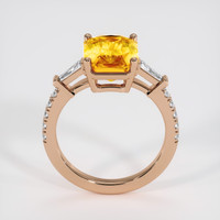 4.52 Ct. Orange Sapphire Ring, 14K Rose Gold 3