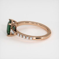 2.10 Ct. Greenish Blue Sapphire Ring, 14K Rose Gold 4