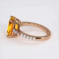 4.52 Ct. Orange Sapphire Ring, 18K Rose Gold 4