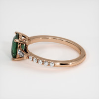 2.10 Ct. Greenish Blue Sapphire Ring, 18K Rose Gold 4