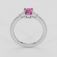 1.08 Ct. Purplish Pink Sapphire Ring, 10K White Gold 3