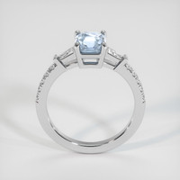 1.67 Ct. Greyish Blue Sapphire Ring, 10K White Gold 3