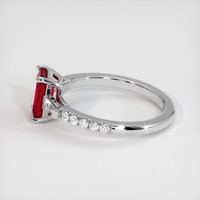 1.55 Ct. Ruby Ring, 14K White Gold 4