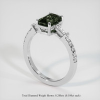 2.06 Ct. Sapphire Ring, 14K White Gold 2